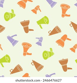 Megaphone Seamless Pattern Vector illustration for Print, Wallpaper, Decoration.