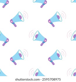 megaphone seamless pattern, vector illustration for print, wallpaper, decoration