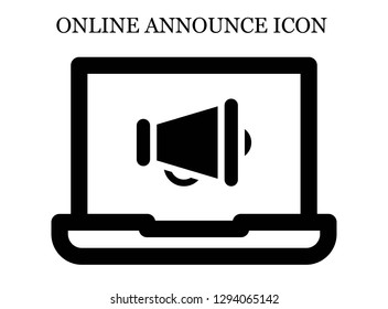 Megaphone search icon. Editable Megaphone search icon for web or mobile.