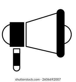 Megaphone semi glyph icon style