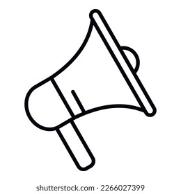 Megaphone service icon outline vector. Mobile message. Social digital