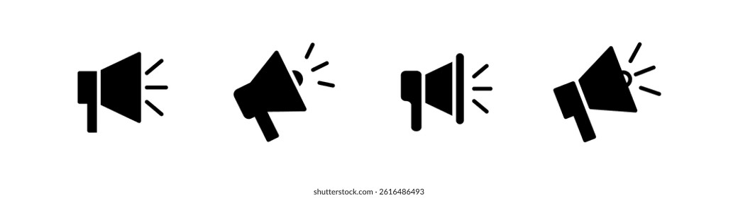 Megaphone set icon. Megaphone sign. Vector illustration