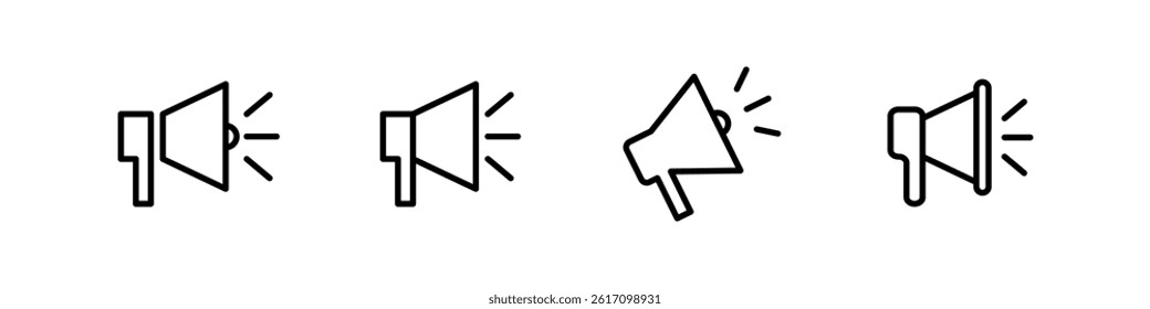 Megaphone set icon. Megaphone sign. Vector illustration