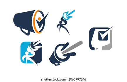 Megaphone Shout Template Set