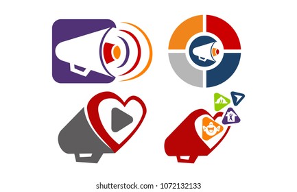 Megaphone Shout Template Set