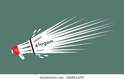 megafone para gritar slogans de liberdade