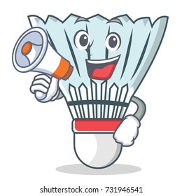 With megaphone shuttlecock character cartoon vector