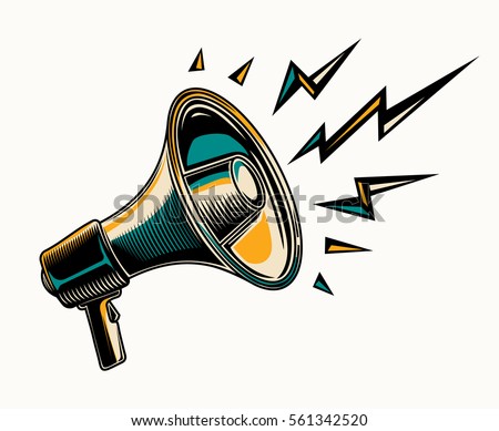 Megaphone sign icon