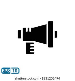 megaphone sign icon in glyph style isolated on white background. vector illustration for website and UI. EPS 10