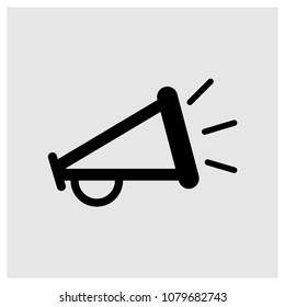 Megaphone sign icon in trendy flat symbol isolated on grey background, modern symbol vector illustration for web
