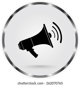 Megaphone sign icon, vector illustration. Flat design style 