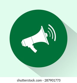 Megaphone sign icon, vector illustration. Flat design style 
