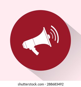 Megaphone sign icon, vector illustration. Flat design style 