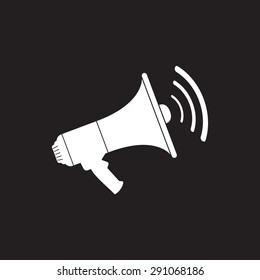 Megaphone sign icon, vector illustration. Flat design style 