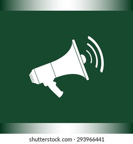 Megaphone sign icon, vector illustration. Flat design style 