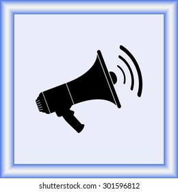 Megaphone sign icon, vector illustration. Flat design style 