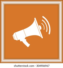 Megaphone sign icon, vector illustration. Flat design style 