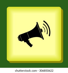 Megaphone sign icon, vector illustration. Flat design style 