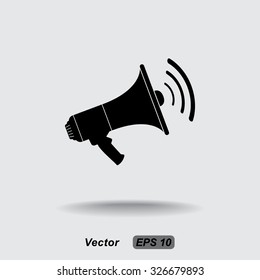 Megaphone sign icon, vector illustration. Flat design style 