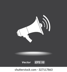 Megaphone sign icon, vector illustration. Flat design style  - Shutterstock ID 327117863
