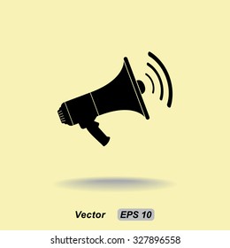 Megaphone sign icon, vector illustration. Flat design style 