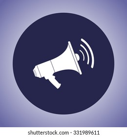 Megaphone sign icon, vector illustration. Flat design style 