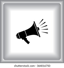 Megaphone sign icon, vector illustration. Flat design style 