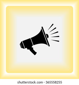 Megaphone sign icon, vector illustration. Flat design style 