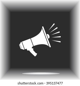 Megaphone sign icon, vector illustration. Flat design style 