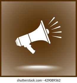 Megaphone sign icon, vector illustration. Flat design style 