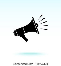 Megaphone sign icon, vector illustration. Flat design style 