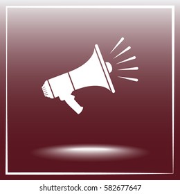 Megaphone sign icon, vector illustration. Flat design style 