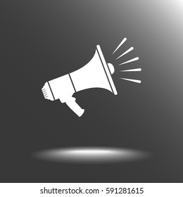 Megaphone sign icon, vector illustration. Flat design style 