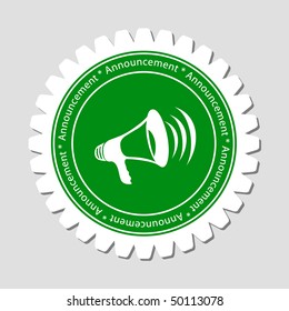 Megaphone Sign Label