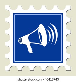 Megaphone Sign Stamp