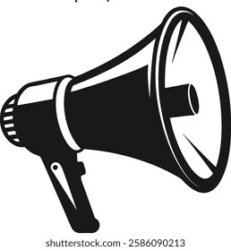 Megaphone Silhouette in Black and White