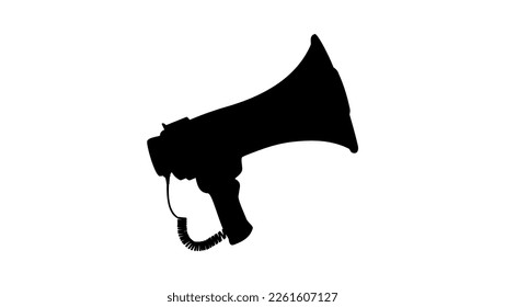 Megaphone silhouette, high quality vector