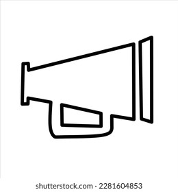 Megáfono. Diseño de iconos de silueta. Gráfico vectorial sobre fondo blanco