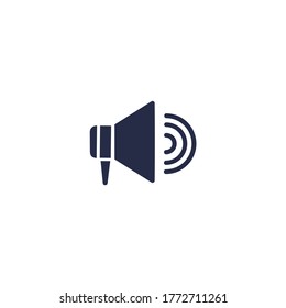 megaphone silhouette icon, vector illustration