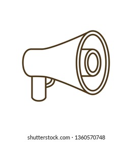 megaphone silhouette isoalted icon