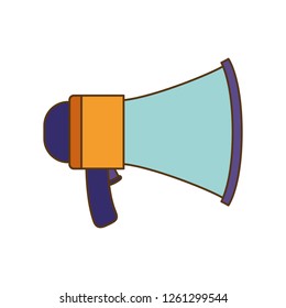 megaphone silhouette isolated icon