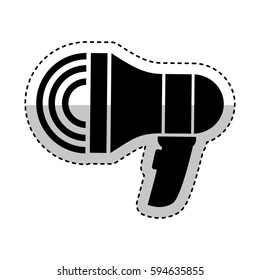 megaphone silhouette isolated icon