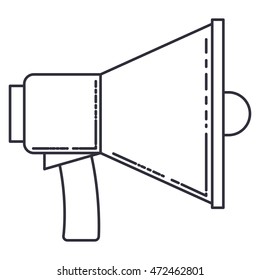 megaphone silhouette isolated icon vector illustration design