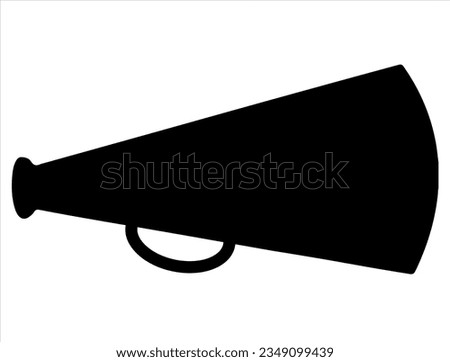 Megaphone silhouette vector art loudspeaker