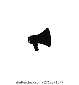Design de ilustração plana de vetor de silhueta Megaphone.