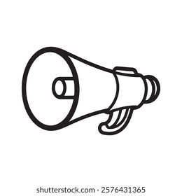 megaphone silhouette vector illustration icon type design