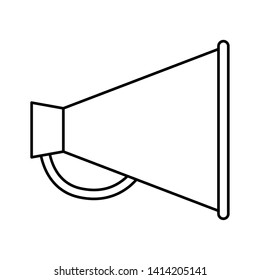 megaphone silhouette with white background