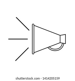 megaphone silhouette with white background