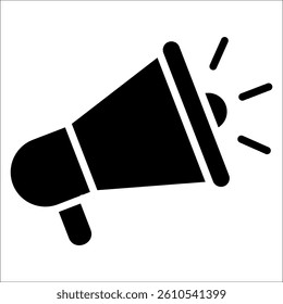 Megaphone Simple Icon Vector Illustration Concept