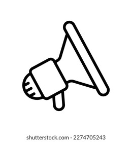 Megaphone Simple line Icon Vector Logo Design Template. Eps 10
